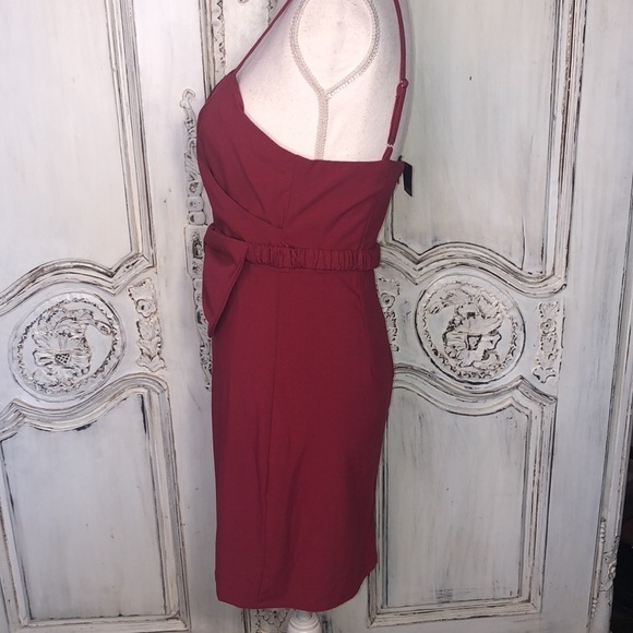 Forever 21 Spaghetti Strap Faux Wrap Waisted Dress with Sheered Bow Belt Size S - Picture 5 of 10